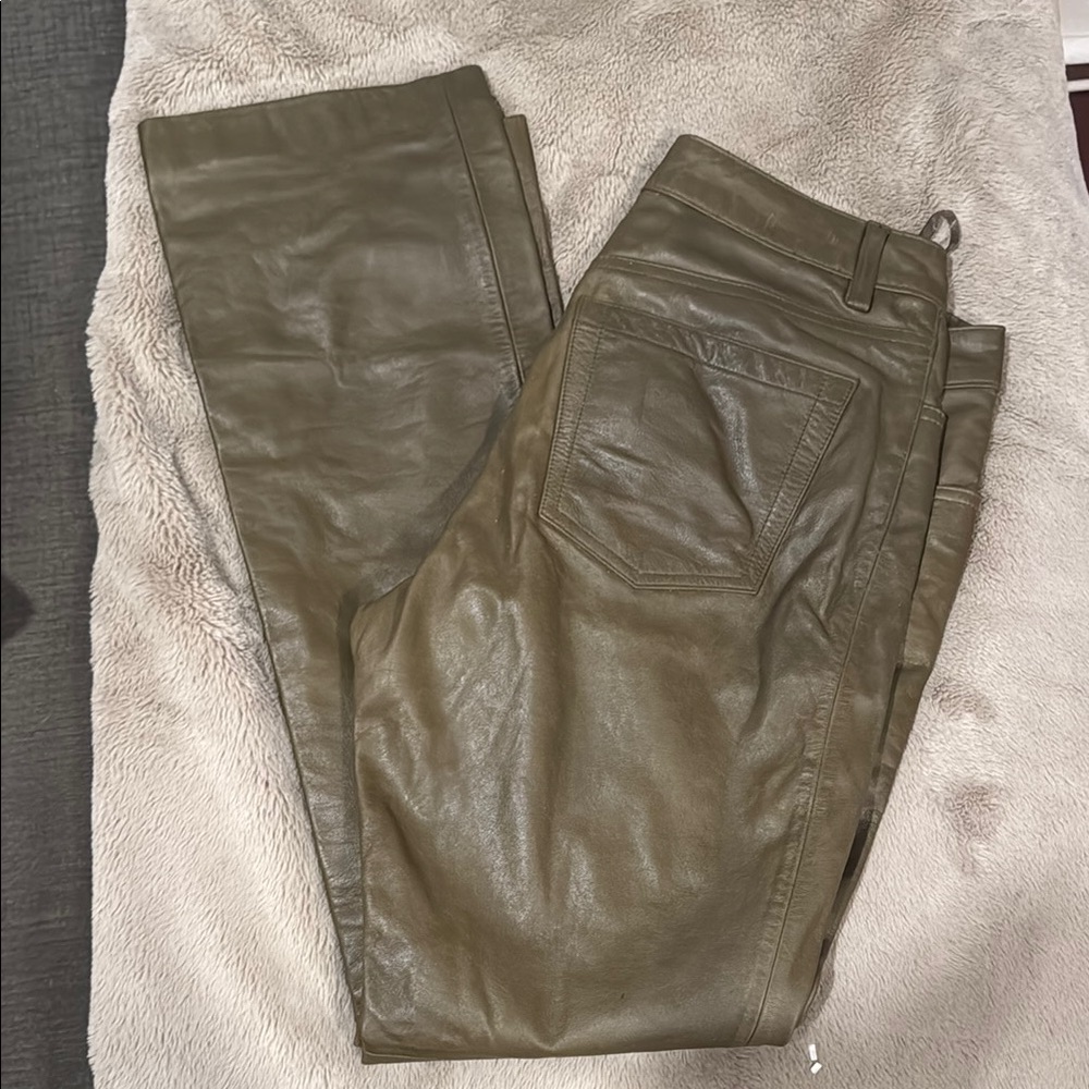 Gap Olive Leather Pants